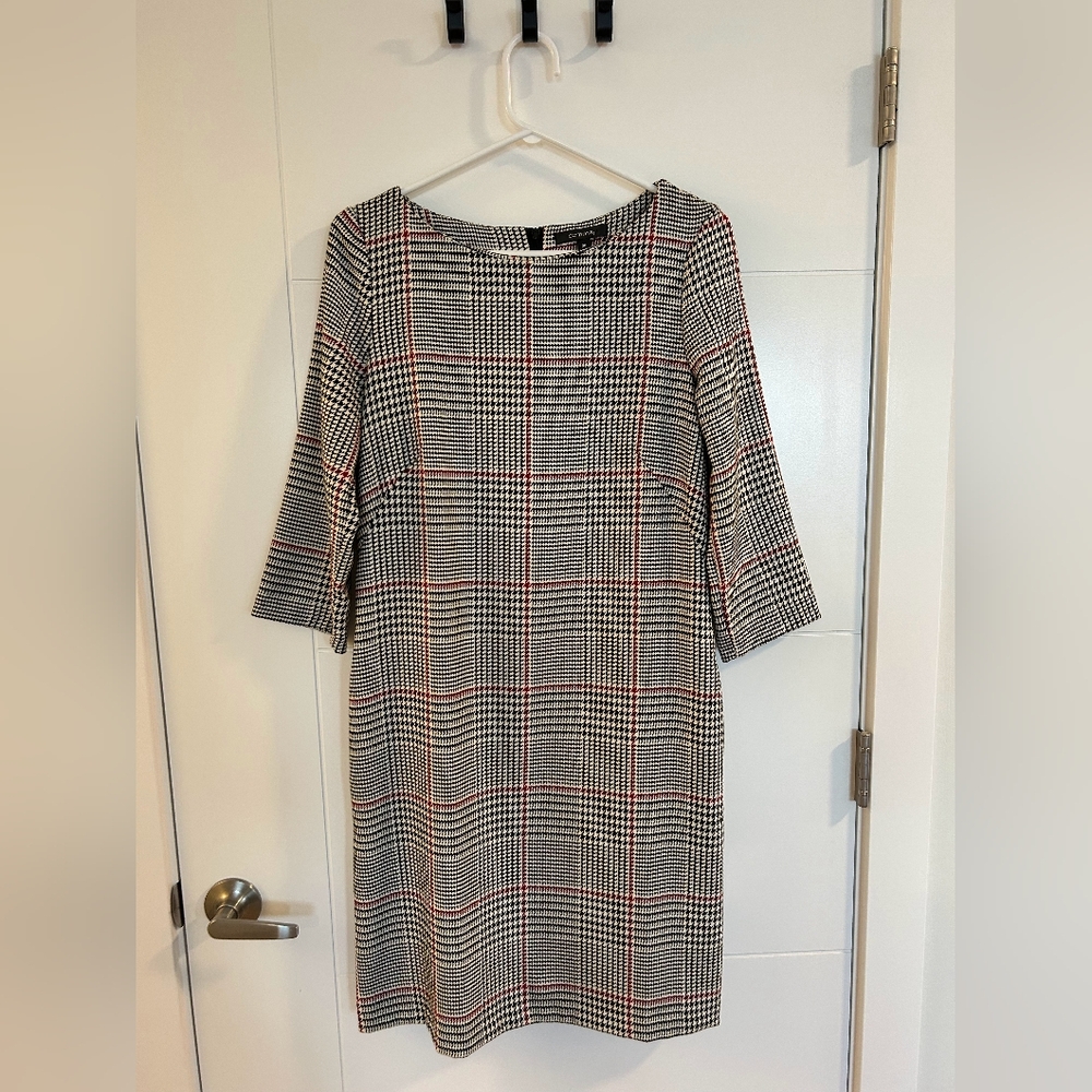 Elegant Plaid Long Sleeve Dress